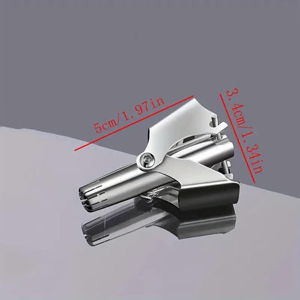 Washable Manual Nose Hair Trimmer For Men And Womens, Stainless Steel, Portable Nose Hair Clipper.