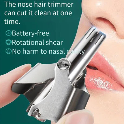 Washable Manual Nose Hair Trimmer For Men And Womens, Stainless Steel, Portable Nose Hair Clipper.
