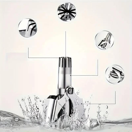 Washable Manual Nose Hair Trimmer For Men And Womens, Stainless Steel, Portable Nose Hair Clipper.