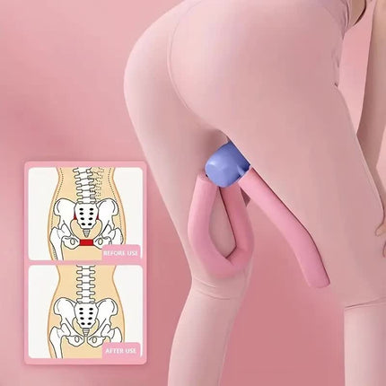Non-electric pelvic floor muscle trainer and thigh exerciser, suitable for women's postpartum recovery, leg and gluteal fitness.