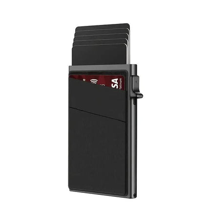 Contemporary Acrylic RFID Blocking Card Holder - Minimalist Business Wallet for Men, Automatic Pop-Up, 1pc.