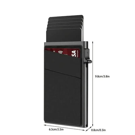 Contemporary Acrylic RFID Blocking Card Holder - Minimalist Business Wallet for Men, Automatic Pop-Up, 1pc.