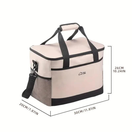 Blue Portable Insulated Cooler Bag for Camping & Picnics - Durable Outdoor Storage Tote.
