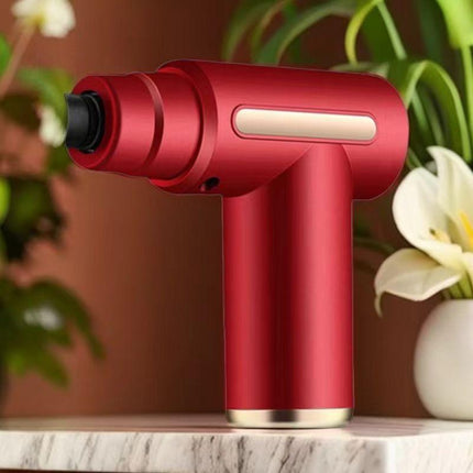 Red Portable Deep Tissue Massager | 6-Speed & 4 Heads & 15-Min Timer｜Professional Muscle Recovery, Anytime Anywhere.