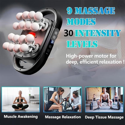 9 Massage Modes 30 Intensity Levels High Power Deep Tissue Massager Muscle Awakening Relaxation and Recovery Portable Muscle Gun for Fitness.