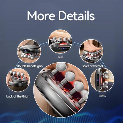 9 Massage Modes 30 Intensity Levels High Power Deep Tissue Massager Muscle Awakening Relaxation and Recovery Portable Muscle Gun for Fitness.