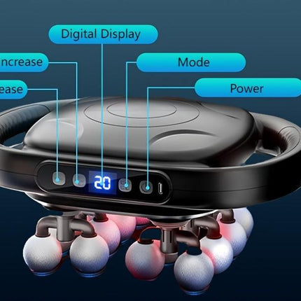 9 Massage Modes 30 Intensity Levels High Power Deep Tissue Massager Muscle Awakening Relaxation and Recovery Portable Muscle Gun for Fitness.