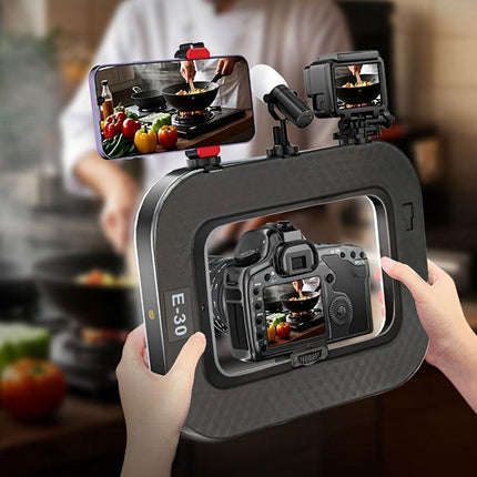 Smart Dual-Mode Fill Light｜One-Touch Color Temperature Switching + Stepless Dimming, Portable Ring Light with Soft Glow for Multi-Scenario Live Shooting.