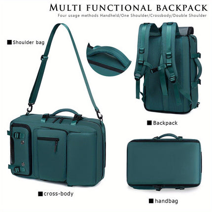 18.1-inch Easy-Travel Bag (46×30×16 cm): Four carrying modes in one bag, with independent shoe compartment and freely switchable hidden shoulder straps.(light gray）.