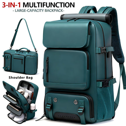 18.1-inch Easy-Travel Bag (46×30×16 cm): Four carrying modes in one bag, with independent shoe compartment and freely switchable hidden shoulder straps.(light purple）.