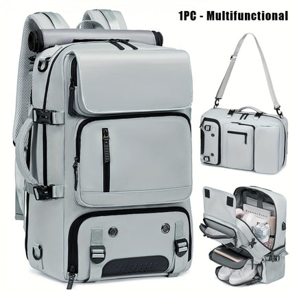 18.1-inch Easy-Travel Bag (46×30×16 cm): Four carrying modes in one bag, with independent shoe compartment and freely switchable hidden shoulder straps.(light purple）.