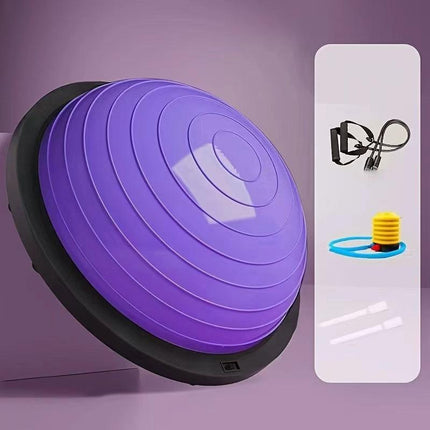Hemisphere Trainer – Portable Inflatable Balance Trainer, specifically designed for core training, yoga, rehabilitation, and Pilates, equipped with a stable base. Suitable for home gyms, fitness centers, and physical conditioning.（BLUE）.