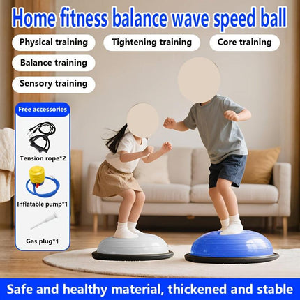 Hemisphere Trainer – Portable Inflatable Balance Trainer, specifically designed for core training, yoga, rehabilitation, and Pilates, equipped with a stable base. Suitable for home gyms, fitness centers, and physical conditioning.（GREY）.