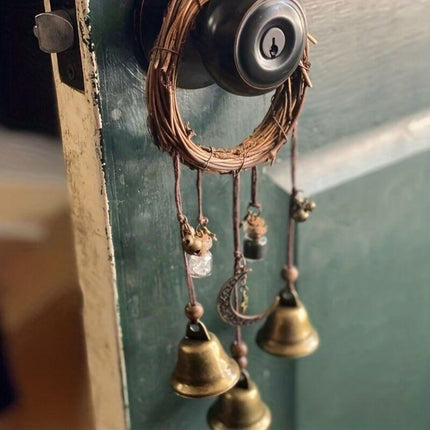 Bell Door Handle Protector Pendant, Vine-style Wind Chime, Witch Prayer Crystal Wind Chime, Home Decor.