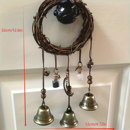 Bell Door Handle Protector Pendant, Vine-style Wind Chime, Witch Prayer Crystal Wind Chime, Home Decor.