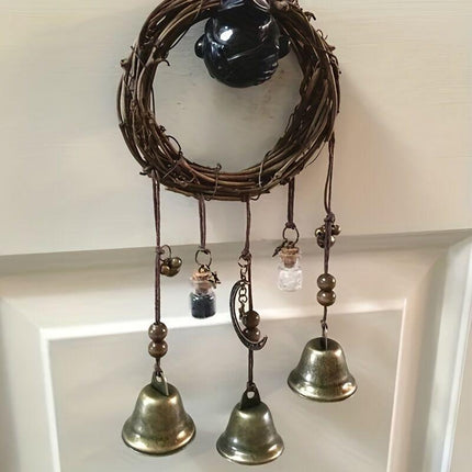 Bell Door Handle Protector Pendant, Vine-style Wind Chime, Witch Prayer Crystal Wind Chime, Home Decor.