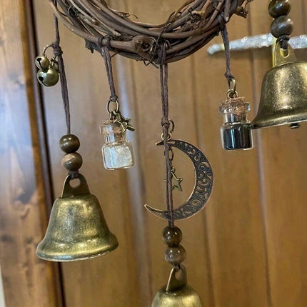 Bell Door Handle Protector Pendant, Vine-style Wind Chime, Witch Prayer Crystal Wind Chime, Home Decor.