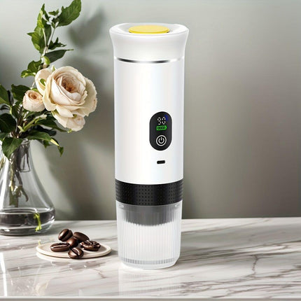BALCK Upgraded Portable Coffee Maker with Temperature and Power Display, USB-C Charging, Self-Heating & Cold Brew Functions, Compatible with Coffee Capsules/Ground Coffee. Perfect Espresso Machine for Home, Office,.