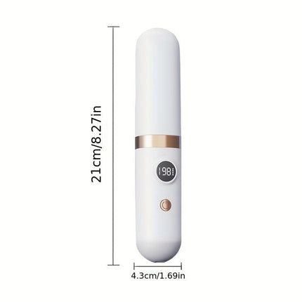 New Portable Hair Straightening Comb, USB rechargeable, 4000mAh battery, includes charging dock. Intelligent digital temperature control, dual use for straightening and curling, long-lasting hold without damaging hair(GREY).