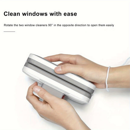"Turn & Clean: The 90° Rotating Window Cleaner That Does Both Sides at Once!".