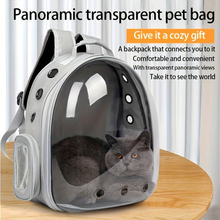 (GREEN)Replacement Transparent Pet Backpack with Zipper Closure - Heavy-Duty Structure, Ventilated and Padded Lining - Portable Travel Carrier for Cats, Small Dogs, Airplanes, Trains, Cars - Safe and Comfortable Carrier Backpack for Busy Pet Owners - Idea.