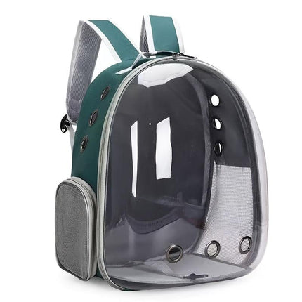 (GREY)Replacement Transparent Pet Backpack with Zipper Closure - Heavy-Duty Structure, Ventilated and Padded Lining - Portable Travel Carrier for Cats, Small Dogs, Airplanes, Trains, Cars - Safe and Comfortable Carrier Backpack for Busy Pet Owners - Ideal.