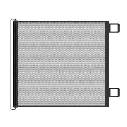 Expandable Pet Fence, made of PVC mesh material, easy to install, suitable for small dogs, cats, and various pets. No-drilling design effectively prevents pets from escaping, making it an ideal choice for stairs, corridors, and doorways.  （WHITE）.