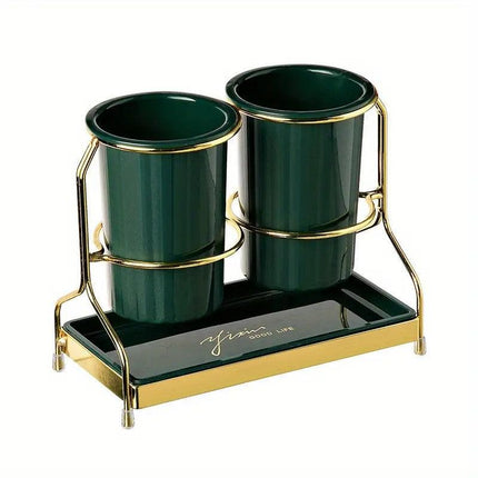 Luxury gold  Luxury Wall-Mounted Cutlery Holder, Household Knife Fork Spoon Organizer, New Kitchen Utensil Drainer and Chopstick Container, Tableware Storage Rack.