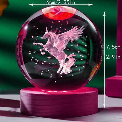 "Starry Night by Your Side": North American Black Walnut Crystal Night Light, featuring a 7.5cm solid wood base that cradles gentle light and shadow, accompanying you through quiet reading and peaceful sleep, illuminating every moment of serenity..