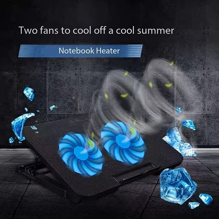 **Fully Compatible Laptop Stand｜Dual-Fan Cooling + Ergonomic Angle Adjustment, All-in-One Portable Design for Work, Gaming, and Entertainment**.
