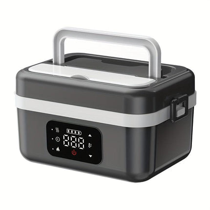Electric Heating Insulated Lunch Box | 304 Stainless Steel Portable Insulated Storage Container, Suitable for Office, Camping, Picnics | Compact Insulated Food Container with Charging Function, No Water Needed(white).