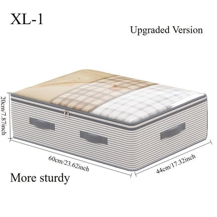 Large Storage Organizer Bag - Made from heavy-duty non-woven fabric with transparent windows, multi-layer clothing storage box suitable for wardrobes, under-bed, and travel. （XL）.