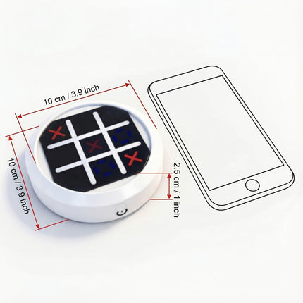 4-in-1 Electronic Tic Tac Toe Game: AI Battle, Two-Player Mode, Memory & Speed Challenge | Handheld Portable Game Console, Suitable for Both Kids and Adults (Batteries Not Included)（green）.