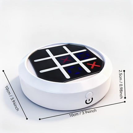4-in-1 Electronic Tic Tac Toe Game: AI Battle, Two-Player Mode, Memory & Speed Challenge | Handheld Portable Game Console, Suitable for Both Kids and Adults (Batteries Not Included)（green）.