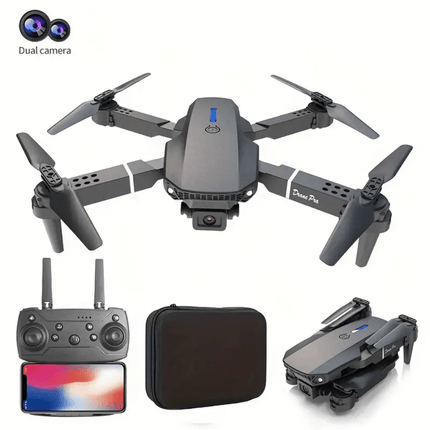 **E88 PRO All-in-One Gesture-Controlled Aerial Drone | Dual Adjustable HD Cameras + 3-Speed Wind Resistance + Touch-Free Operation, Smart Tracking with One-Click Editing, Perfect for Beginners and Outdoor Creativity**.