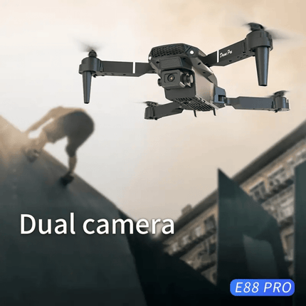 **E88 PRO All-in-One Gesture-Controlled Aerial Drone | Dual Adjustable HD Cameras + 3-Speed Wind Resistance + Touch-Free Operation, Smart Tracking with One-Click Editing, Perfect for Beginners and Outdoor Creativity**.