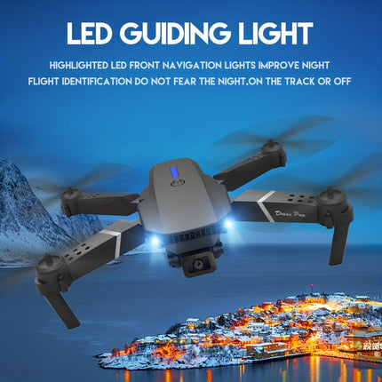 **E88 PRO All-in-One Gesture-Controlled Aerial Drone | Dual Adjustable HD Cameras + 3-Speed Wind Resistance + Touch-Free Operation, Smart Tracking with One-Click Editing, Perfect for Beginners and Outdoor Creativity**.