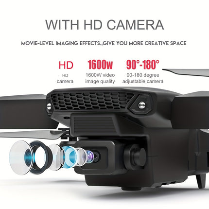 **E88 PRO All-in-One Gesture-Controlled Aerial Drone | Dual Adjustable HD Cameras + 3-Speed Wind Resistance + Touch-Free Operation, Smart Tracking with One-Click Editing, Perfect for Beginners and Outdoor Creativity**.