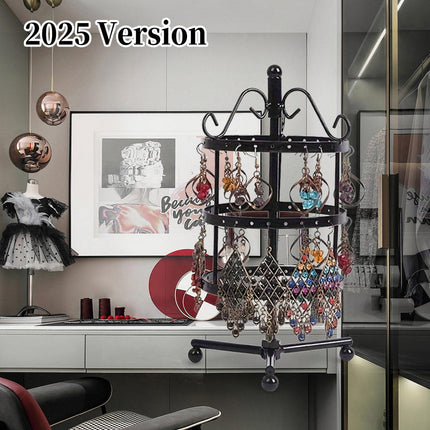 1 × Metal Detachable Rotating Earring Jewelry Stand, Storage Display Tower, Aesthetic Room Decor, Home Decoration, Valentine's Day Gift Jewelry Tower, Jewelry Organizer.