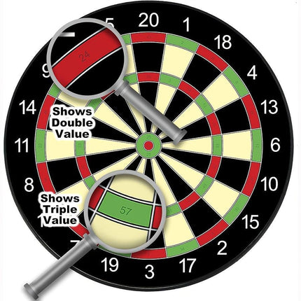 17-inch Red and Green Magnetic Dartboard, 40.5 cm in Diameter, Includes 12 Strong Magnetic Darts and Damage-Free Hooks, Safe and Portable for Both Entertainment and Competition..