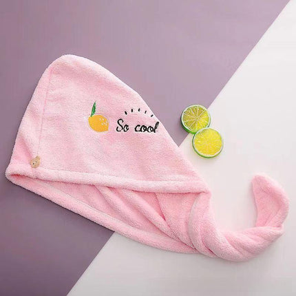 Ladies' Soft Quick-Dry Shower Cap Towel - Delicate Embroidery, Essential for a Refreshing Bath（yellow）.