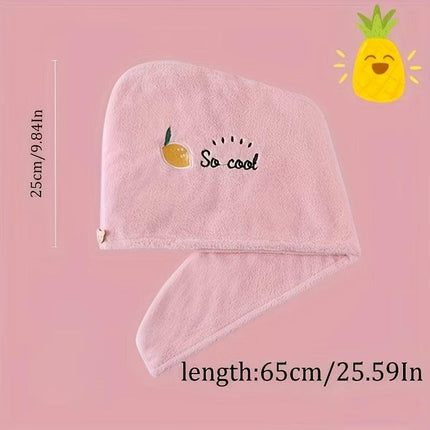 Ladies' Soft Quick-Dry Shower Cap Towel - Delicate Embroidery, Essential for a Refreshing Bath（violet）.
