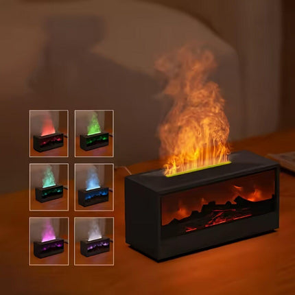 Flame Effect Aroma Diffuser — White.