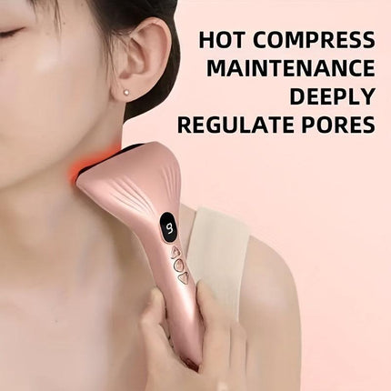 USB Electric Gua Sha Massager, Electric Massager, Heated Vibration Gua Sha Board, Suitable for Neck, Shoulder, and Back Massage Tools, Ideal for Beauty/Daily Relaxation, Home Personal Care Tool（green）.