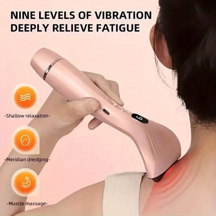 USB Electric Gua Sha Massager, Electric Massager, Heated Vibration Gua Sha Board, Suitable for Neck, Shoulder, and Back Massage Tools, Ideal for Beauty/Daily Relaxation, Home Personal Care Tool（green）.