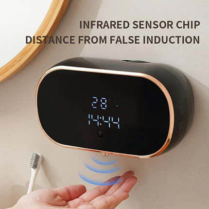 Sensor-Activated Automatic Soap Dispenser, Digital Display Screen, Type-C Charging, Upgraded Infrared Sensing, Extra-Large Battery for Extended Usage, Three-Level Foam Volume Adjustment, Ultra-Fine Foam Hand Soap Dispenser（white）.