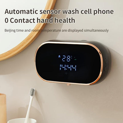 Sensor-Activated Automatic Soap Dispenser, Digital Display Screen, Type-C Charging, Upgraded Infrared Sensing, Extra-Large Battery for Extended Usage, Three-Level Foam Volume Adjustment, Ultra-Fine Foam Hand Soap Dispenser（white）.
