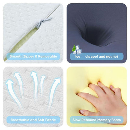 Side Sleeper Neck Pillow | Odor-Free, Light Beige Friendly Design, Comfortable Sleep Posture, Polyester Material, Hand Wash Only.