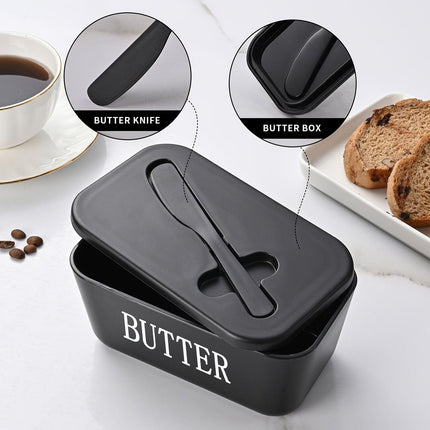 GREEN **Food-Grade PP Large Butter Keeper with Cutting Blade | Airtight, Drying-Resistant, Easy to Slice – Long-Lasting Freshness, Your Kitchen & Baking Essential Helper**.