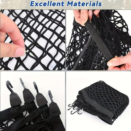 High-elasticity truck bed net, cargo net for pickup truck bed, stretchable mesh organizer for pickup truck trunk bed, suitable for daily light loads in trucks.